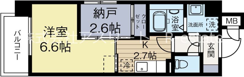 ネクスピア箱崎 309号室 間取り