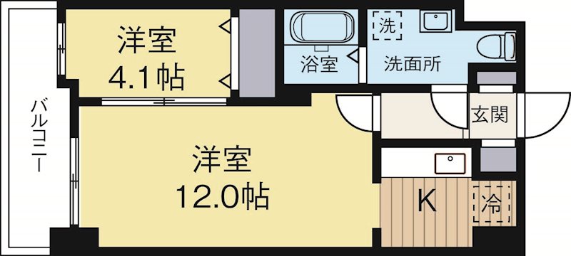 ローズモントフレア博多駅東 502号室 間取り