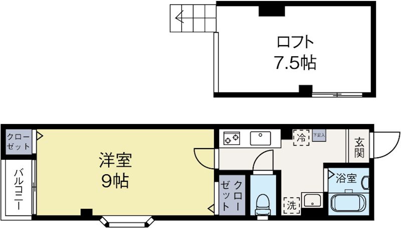イルグラッツィア博多駅東1 201号室 間取り