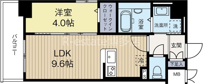 SAKURA天神 603号室 間取り