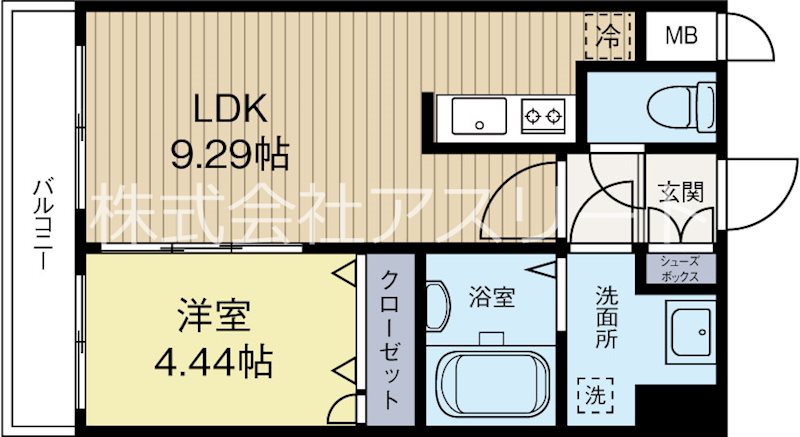 Calm Rivière箱崎 1005号室 間取り