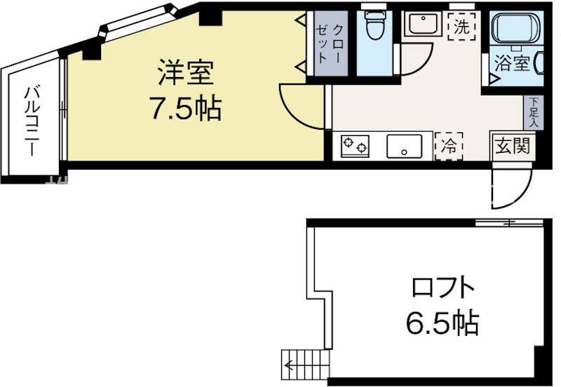 イルグラッツィア美野島 203号室 間取り