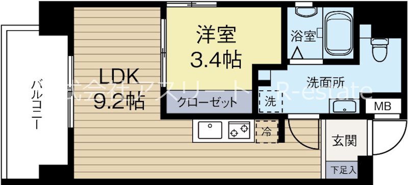 ルアナスザキ 801号室 間取り
