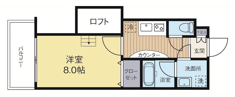 ラフィネス博多リバーステージ 406号室 間取り