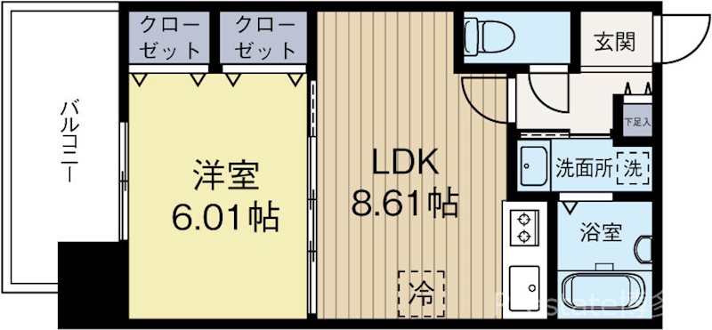 グラディート吉塚駅東 1205号室 間取り