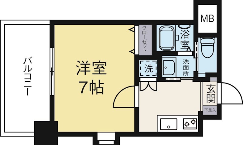 サヴォイルカサブランカ 610号室 間取り