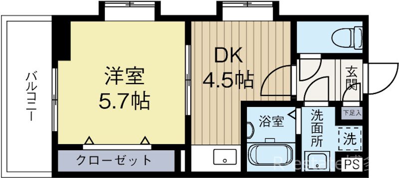 リファレンスベイサイド 606号室 間取り