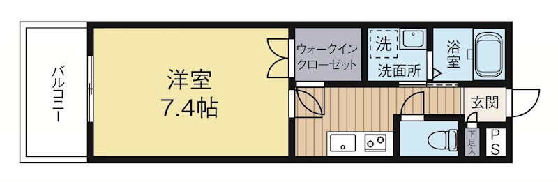 リファレンス天神 404号室 間取り