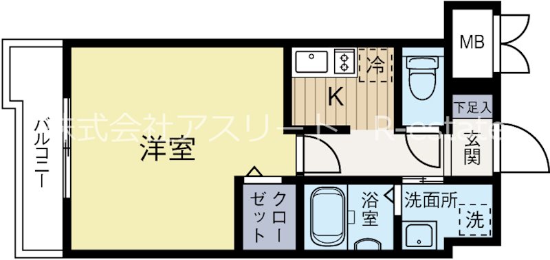 アルティザ博多駅南 1002号室 間取り
