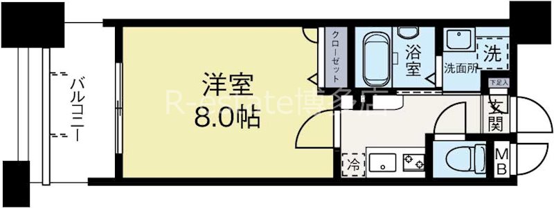 赤坂ランドマークタワー 1104号室 間取り