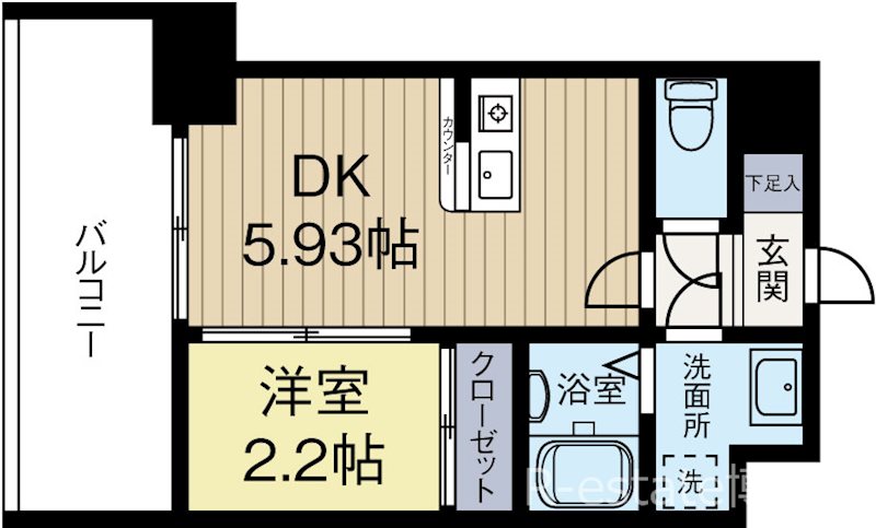 MODERN PALAZZO天神AXIA 701号室 間取り