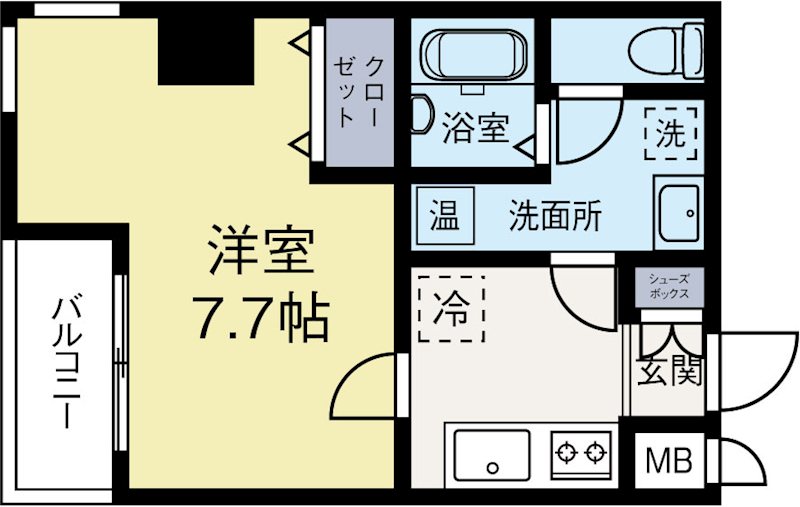 セルクル北方 403号室 間取り