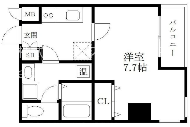 セルクル北方 403号室 間取り