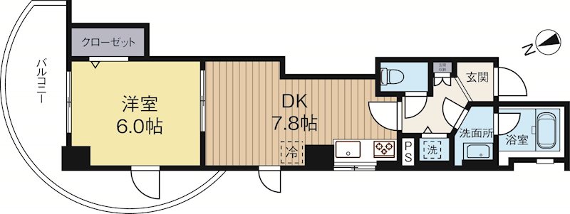 アークコート 403号室 間取り