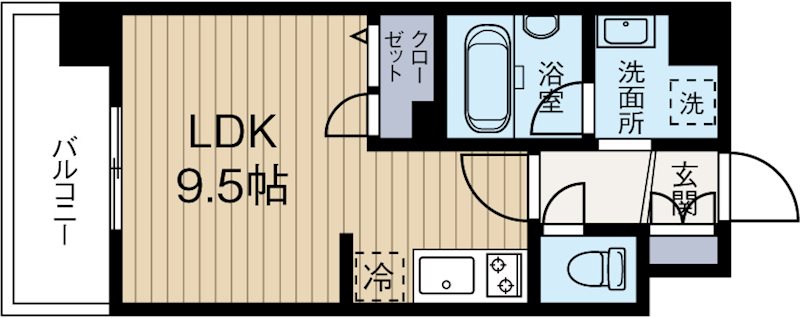 LANDIC　S4173 402号室 間取り