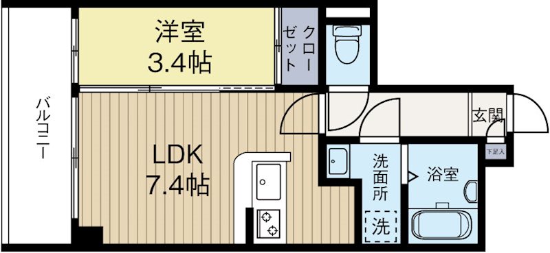 SPAZIO高砂 802号室 間取り