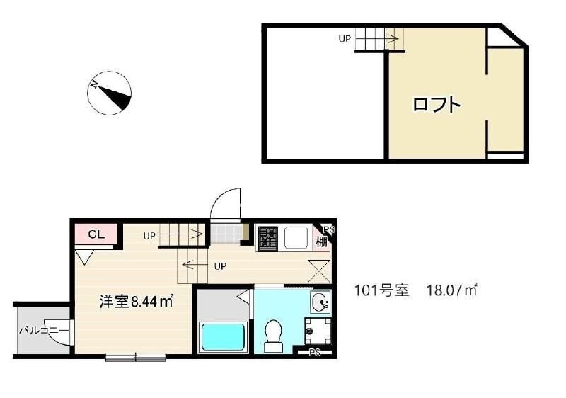 ステージ博多東 101号室 間取り