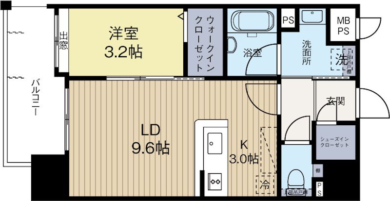 ヴィラージュ県庁前1 202号室 間取り