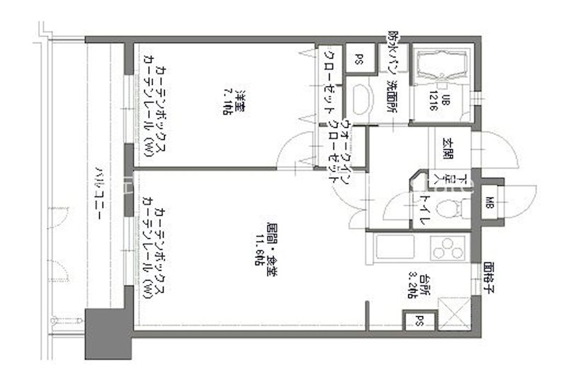 アクタス博多Vタワー 1402号室 間取り