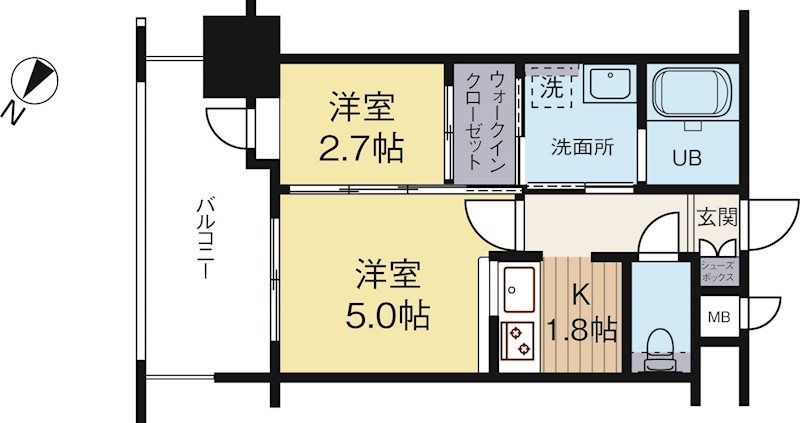 エンクレスト博多駅前ART 503号室 間取り