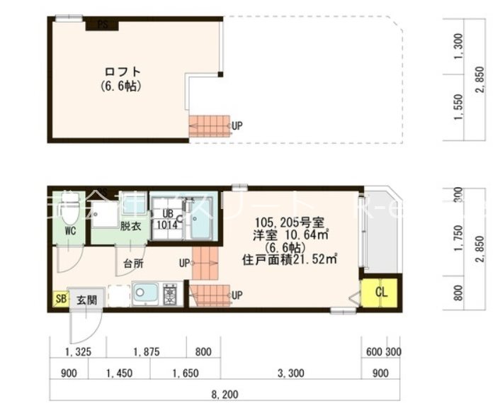 プリマベーラ笹原 205号室 間取り