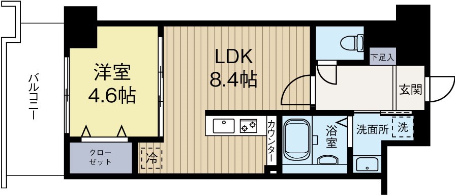 Plaisir薬院 terrace 706号室 間取り