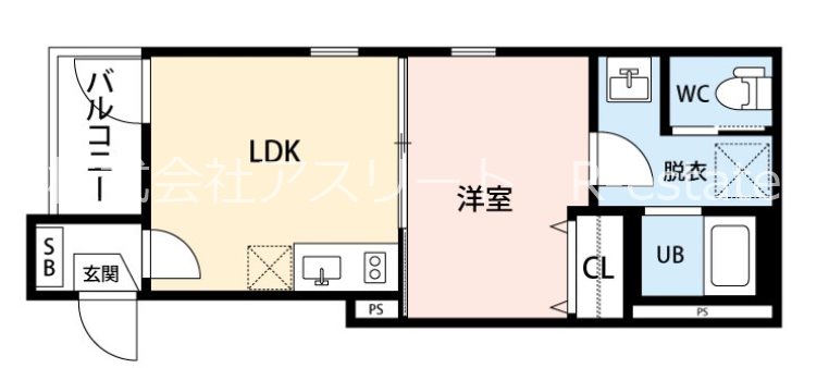 メゾンド・モカ箱崎宮前 201号室 間取り