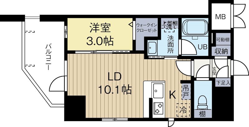 ネストピア県庁口駅前 1402号室 間取り