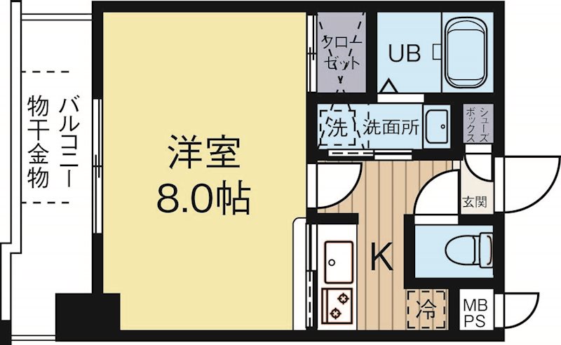 エンクレスト博多駅前2 802号室 間取り