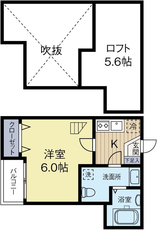 グレイスコート箱崎 102号室 間取り