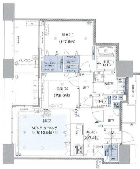 アイランドシティオーシャン＆フォレストタワーレジデンスWEST棟 間取り図