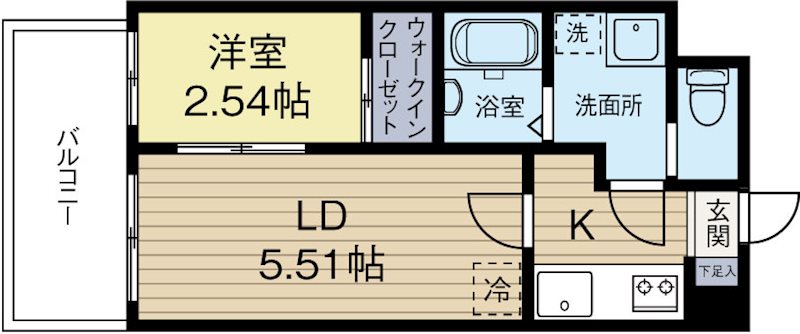 グランフォーレ薬院南 709号室 間取り