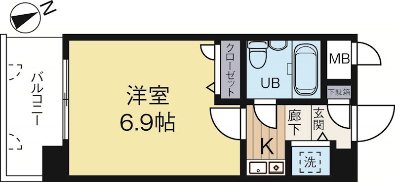 ライオンズプラザ博多駅南 702号室 間取り