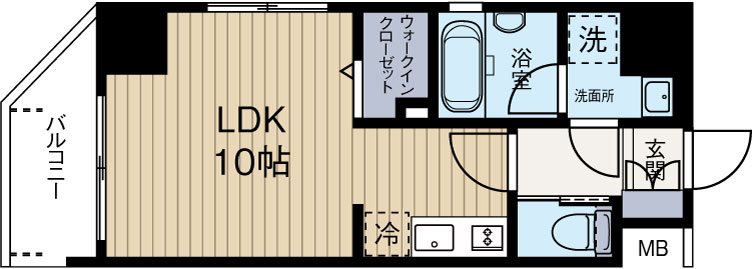 アソシアグロッツォ博多プレイス 601号室 間取り