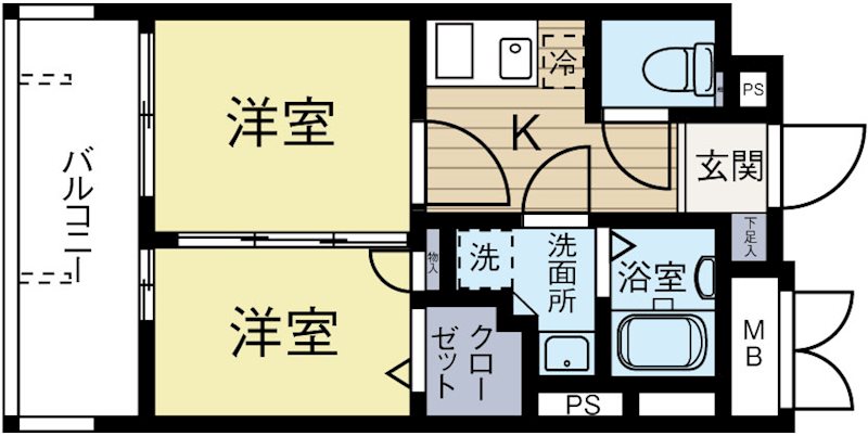 グランフォーレ西公園ANNEX 702号室 間取り
