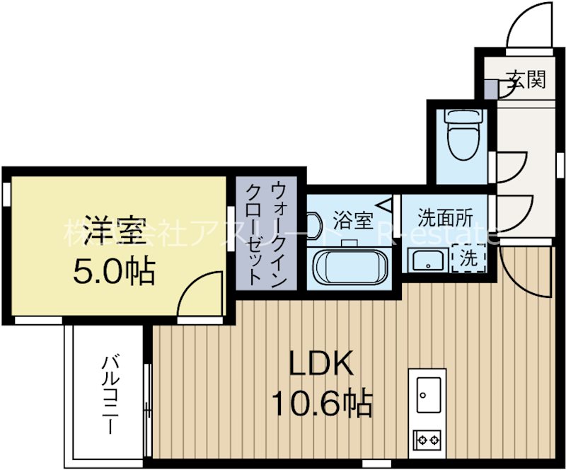 Crecia吉塚 102号室 間取り