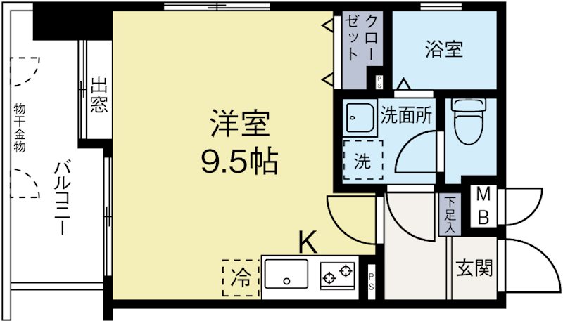 アクタス薬院大通り 506号室 間取り