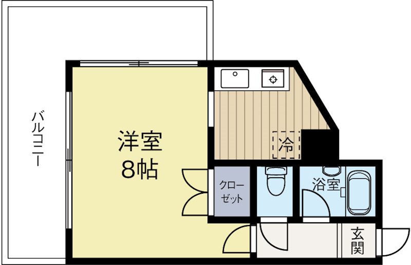 ピュアドームプログレッソ天神 801号室 間取り