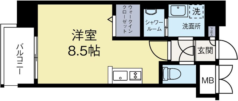 エンクレスト天神LIFE 間取り図