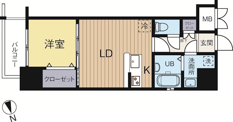 エンクレスト吉塚駅前2 1103号室 間取り