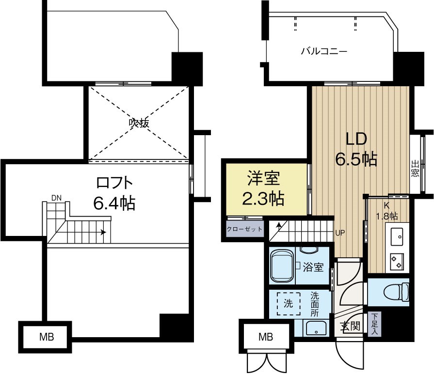 リアンシエルブルー薬院 804号室 間取り