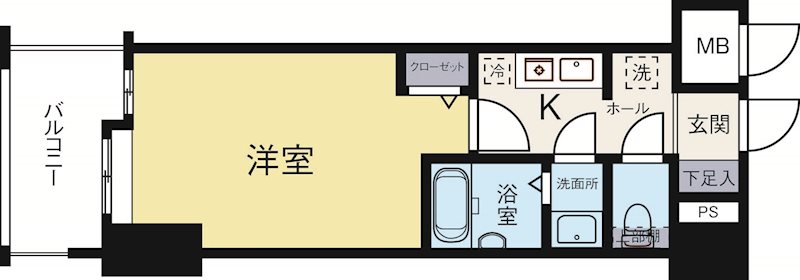 ピュアドームサウスイースト天神 間取り図