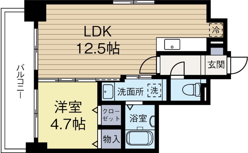 ルセレクト山王 201号室 間取り