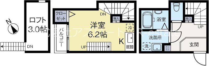 グランプラス箱崎2 101号室 間取り