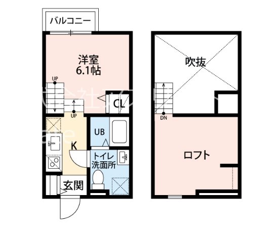 アリエッタ馬出 201号室 間取り