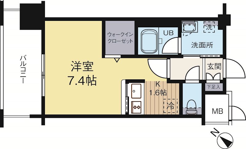 エンクレストベイサイド通り 1020号室 間取り