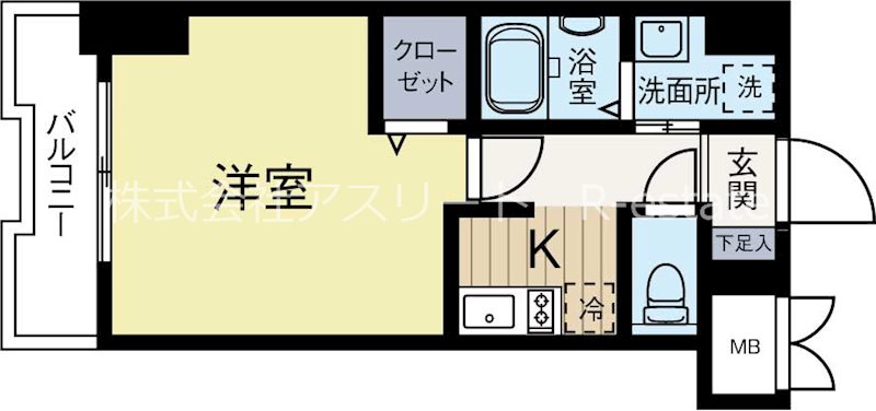 アルティザ博多駅南 1403号室 間取り