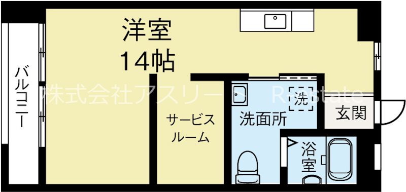 昌栄マンション 103号室 間取り