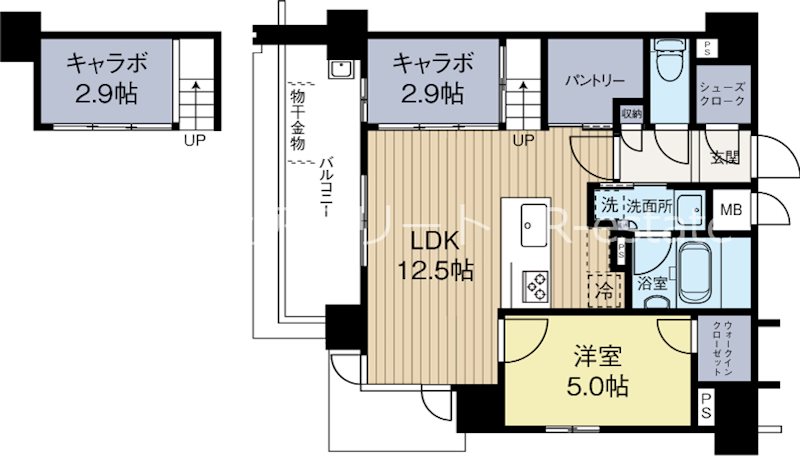 CIDNAL THE PLACE 1202号室 間取り