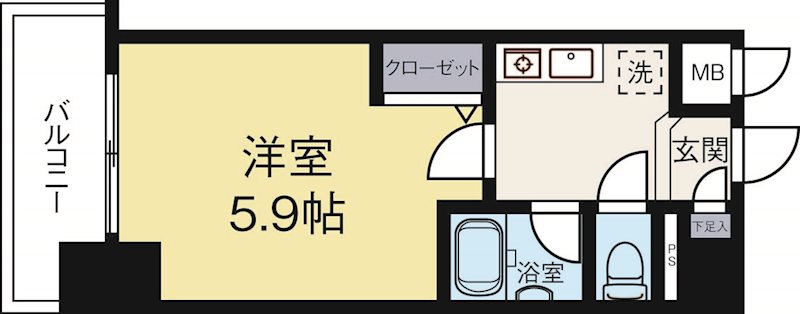 エスリード天神第2 間取り図